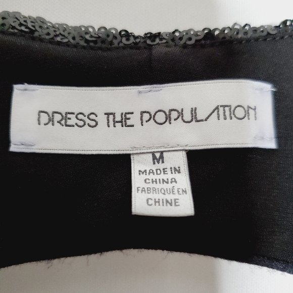 Dress the Population Womens Sequin Halter Dress Size Med NWOT - Picture 5 of 6